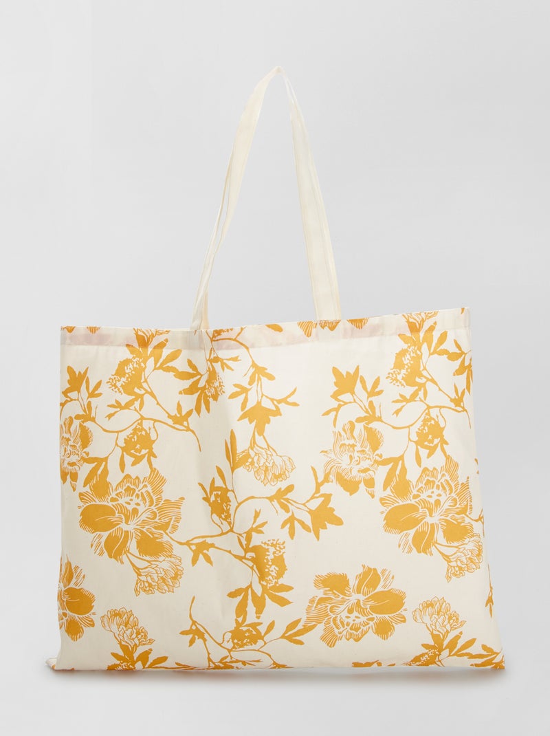 Tote bag com estampado BRANCO - Kiabi