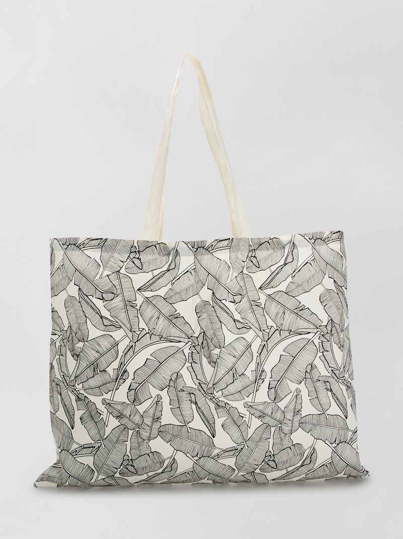 Tote bag com estampado BRANCO - Kiabi