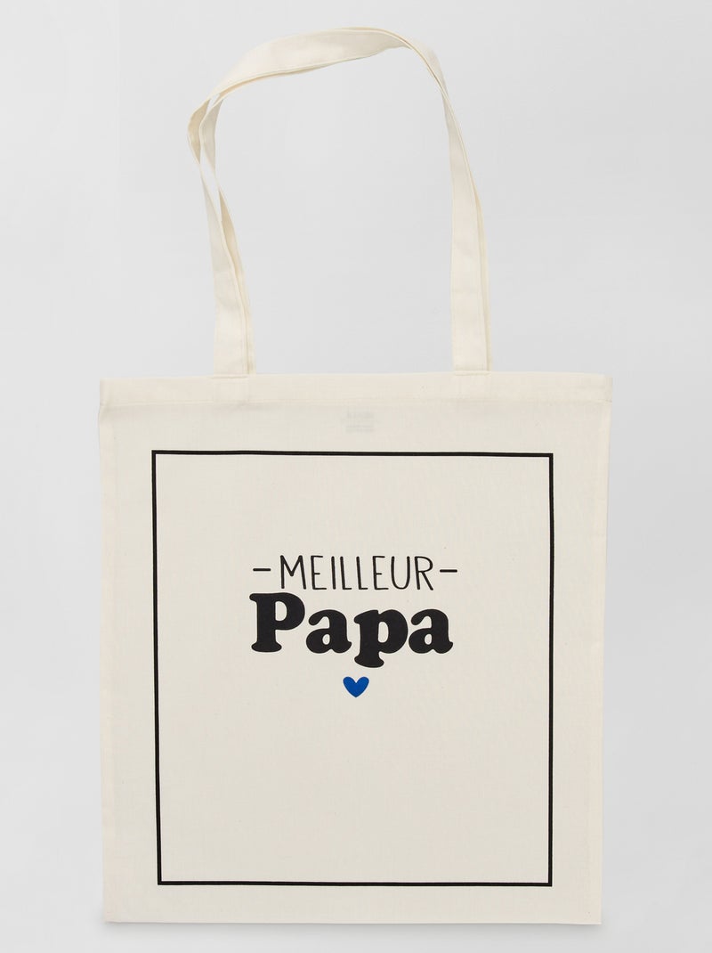 Tote bag com estampado BRANCO - Kiabi