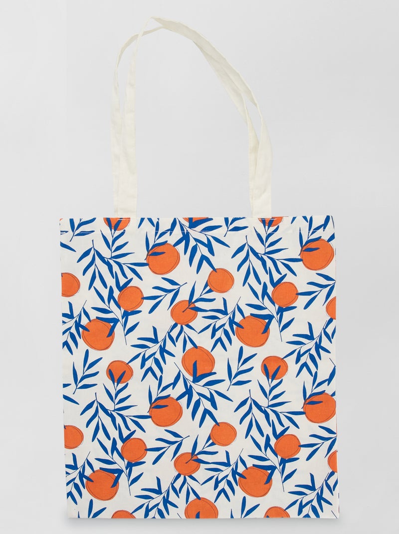 Tote bag com estampado BRANCO - Kiabi