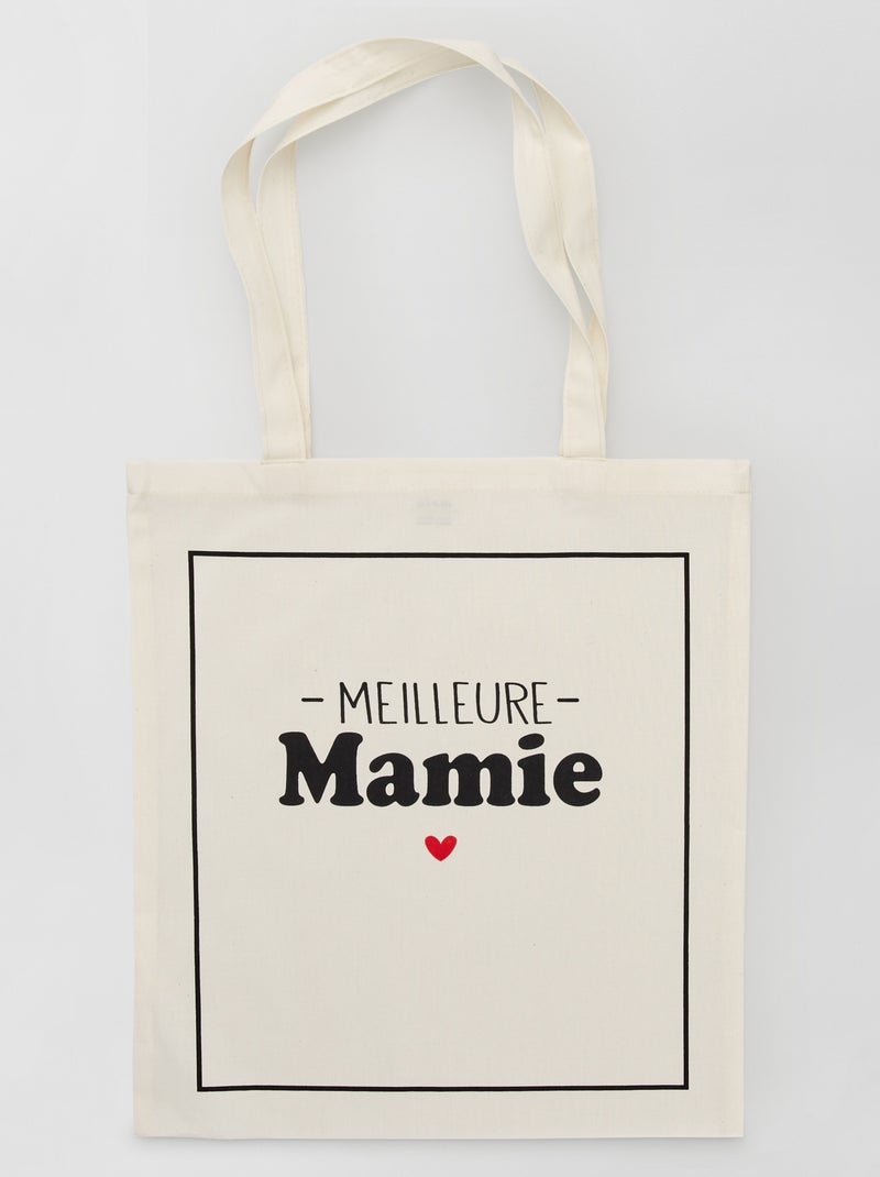 Tote bag com estampado BRANCO - Kiabi