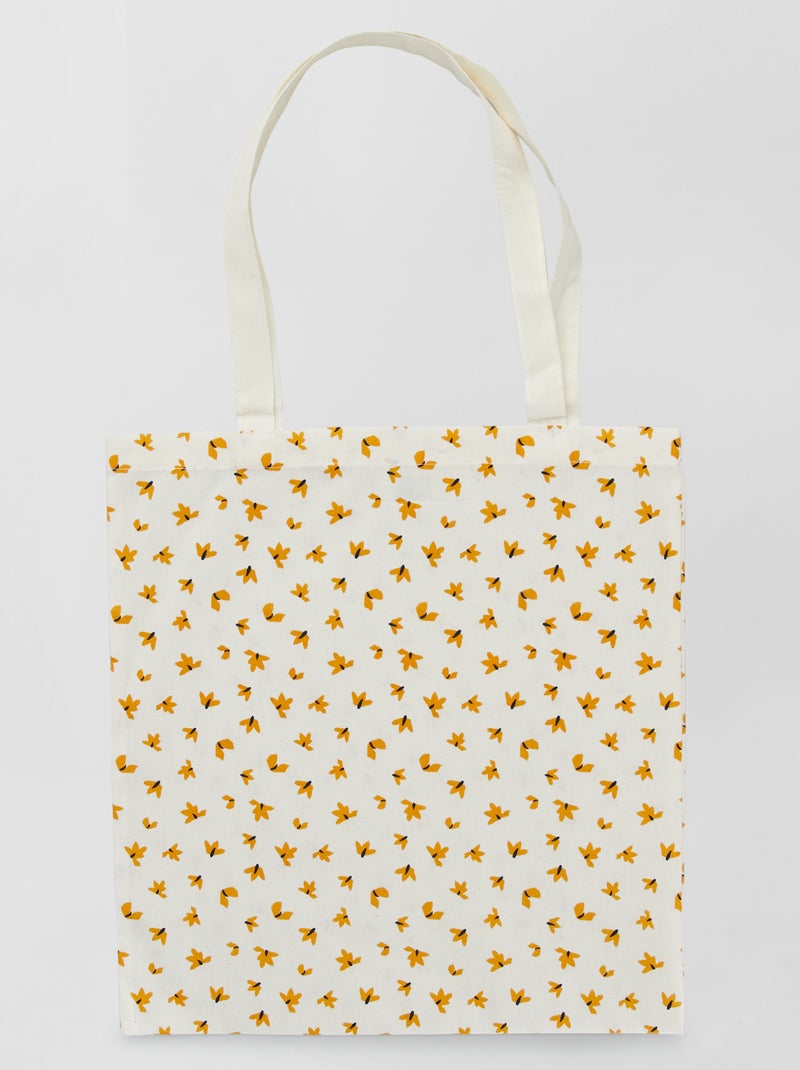 Tote bag com estampado 'flores' Estampado de Flores - Kiabi