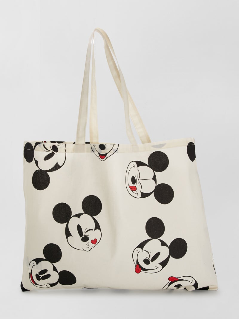 Tote bag com estampado 'Mickey' BRANCO - Kiabi