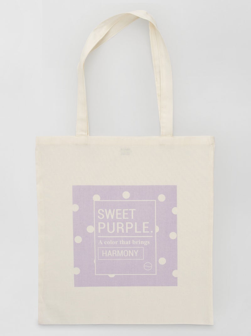 Tote bag com estampado VIOLETA - Kiabi