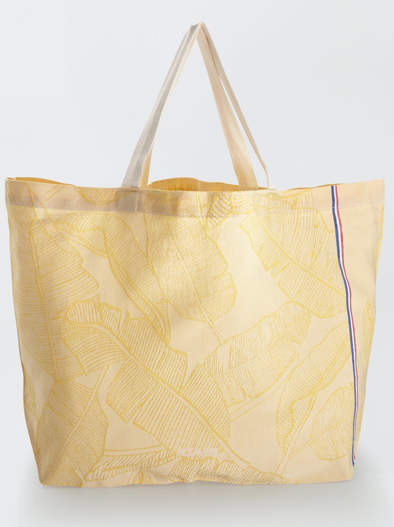 Tote bag de formato grande 'Les Tissages de Charlieu' AMARELO - Kiabi