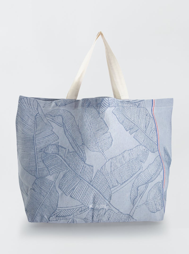 Tote bag de formato grande 'Les Tissages de Charlieu' AZUL - Kiabi