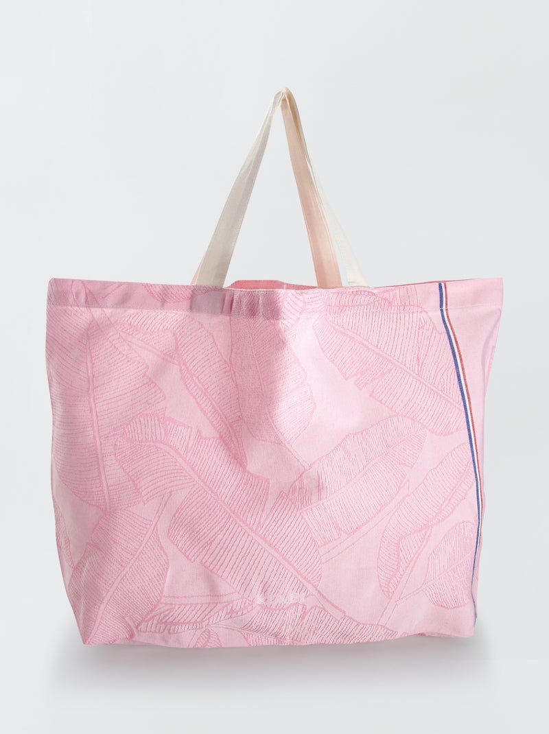 Tote bag de formato grande 'Les Tissages de Charlieu' ROSA - Kiabi