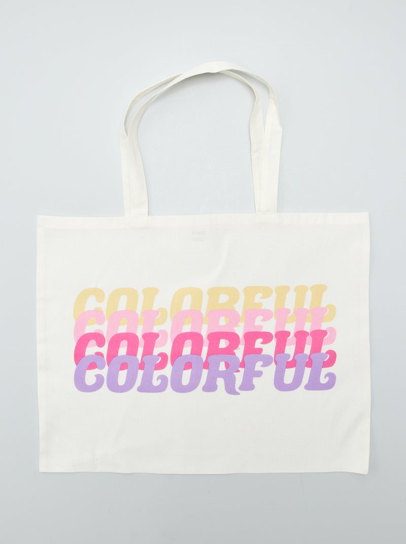 Tote bag de tecido BEGE - Kiabi