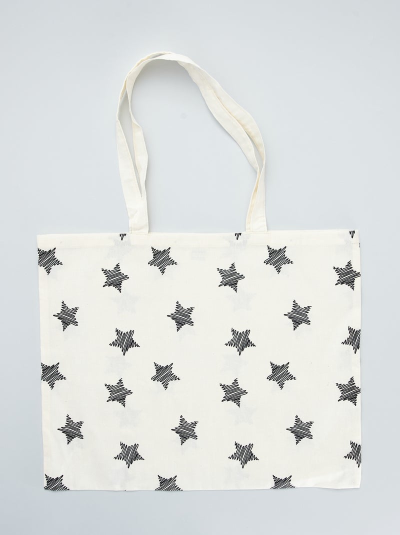 Tote-bag estampado BRANCO - Kiabi