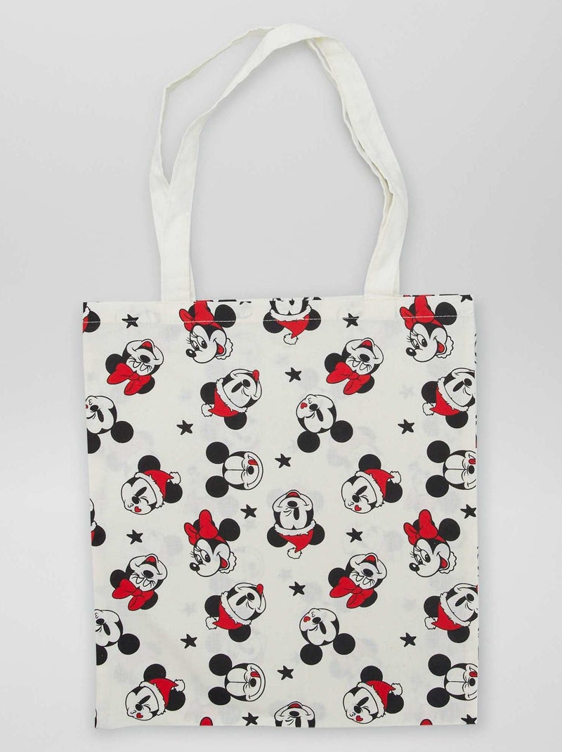 Tote bag estampado 'Minnie e Mickey' BRANCO - Kiabi