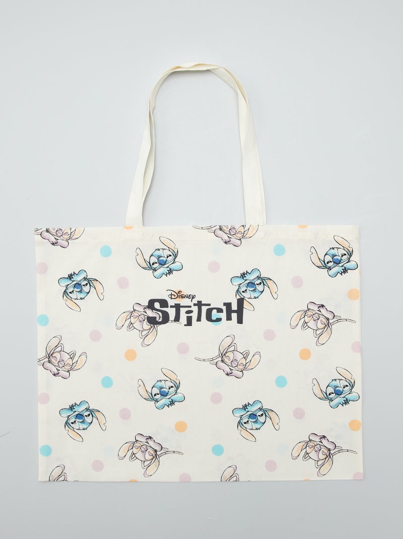 Tote bag estampado 'Stitch' BRANCO - Kiabi