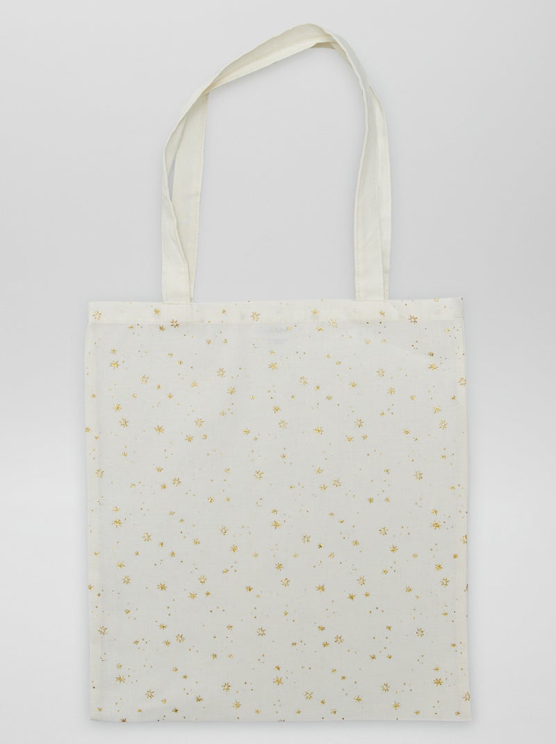 Tote bag 'estrelas' BRANCO - Kiabi