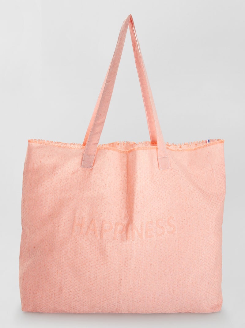 Tote bag 'Les Tissages de Charlieu' Salmão - Kiabi
