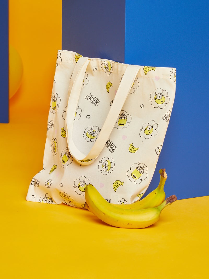 Tote bag 'Os Mínimos' em lona BEGE - Kiabi