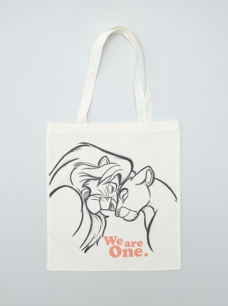 Tote bag 'Rei Leão' 'Disney' BRANCO - Kiabi
