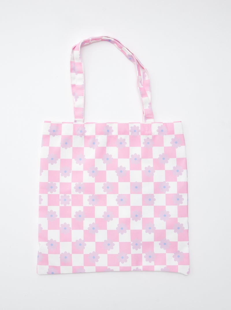 Tote bag vichy 'Stitch' 'Disney' ROSA - Kiabi