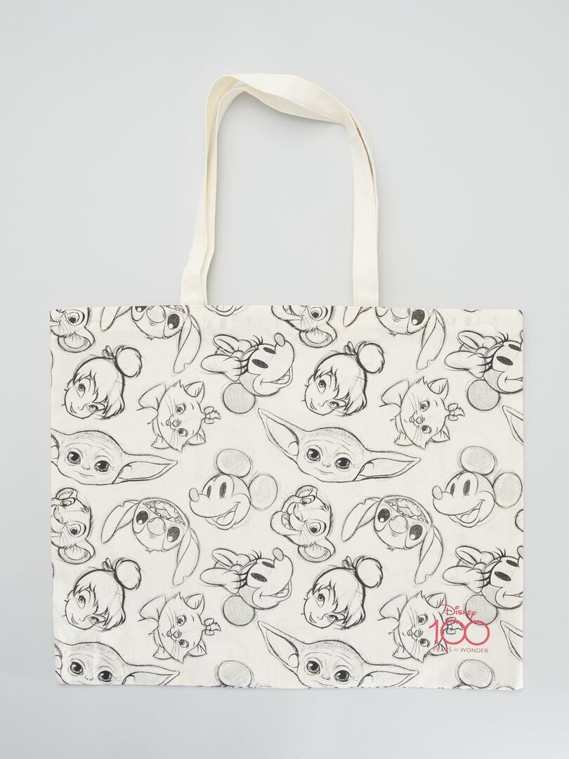 Tote bag XL com estampado 'Mickey' BRANCO - Kiabi
