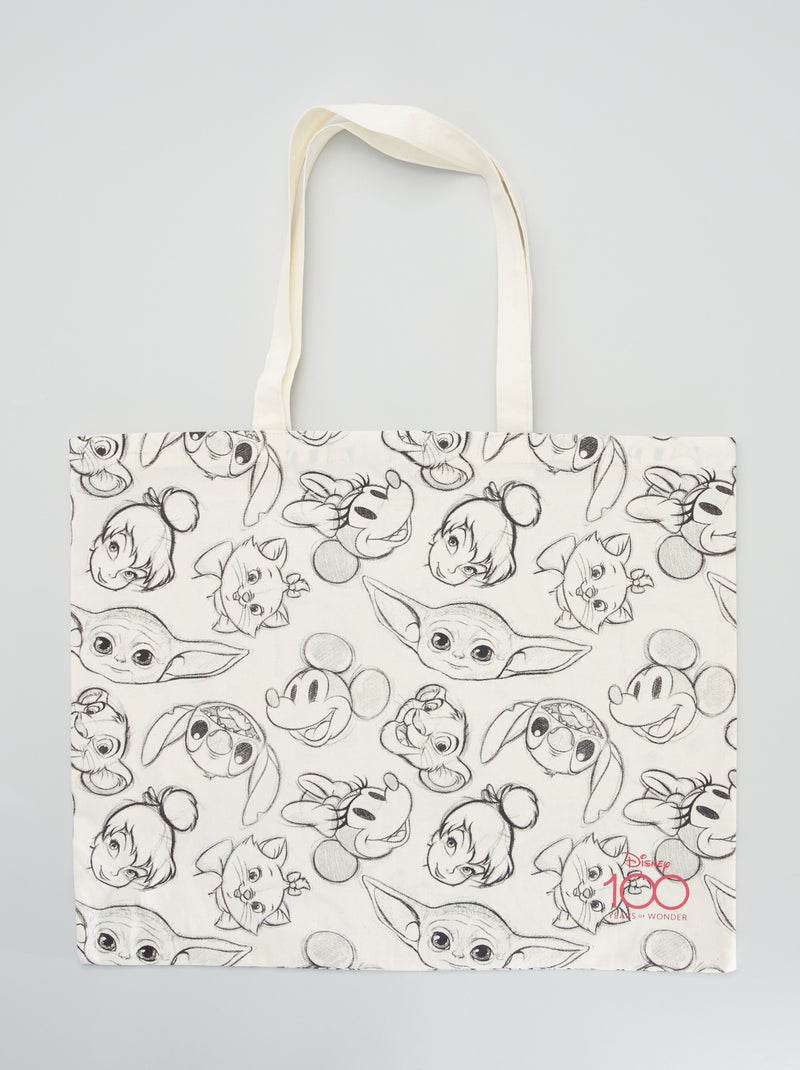Tote bag XL com estampado 'Mickey' BRANCO - Kiabi