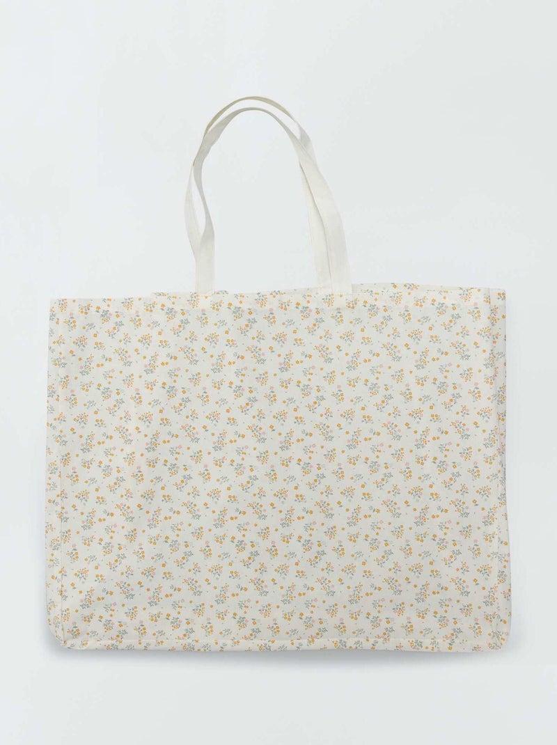 Tote bag XXL em lona BEGE - Kiabi