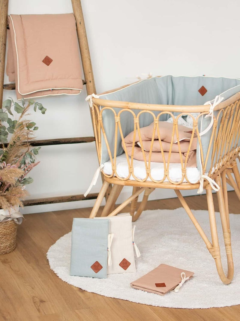 Tour de cama para berço em linho removível | sevira kids Ecru - Kiabi