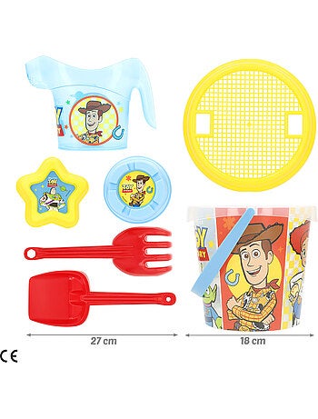 Toy story conjunto de praia com balde, toalha e bolsa como acessórios