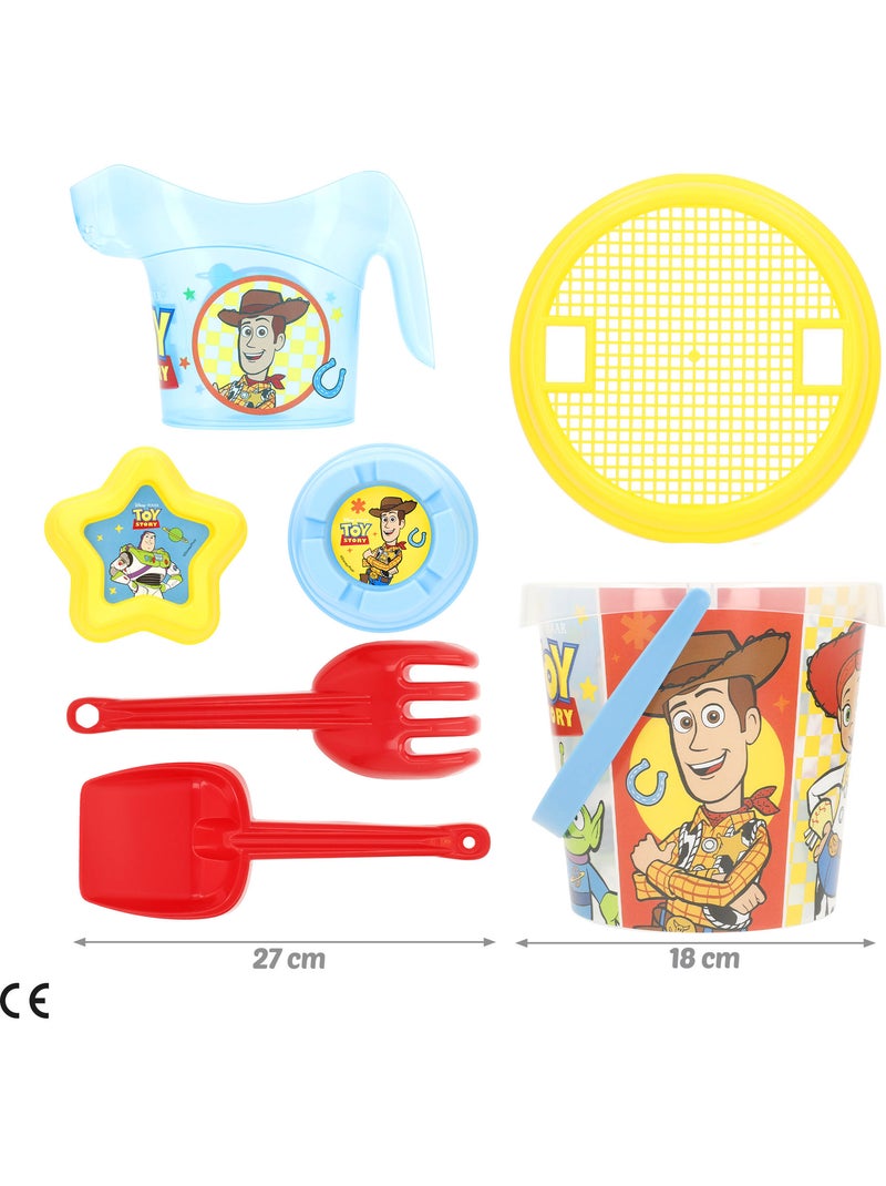 Toy story conjunto de praia com balde, toalha e bolsa como acessórios N/D - Kiabi