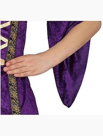 Traje medieval roxo de dama