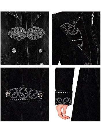 Traje ou casaco gótico de veludo