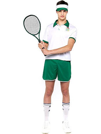 Traje retrô de jogador de tênis