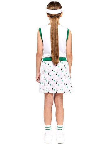 Traje retrô de jogador de tênis