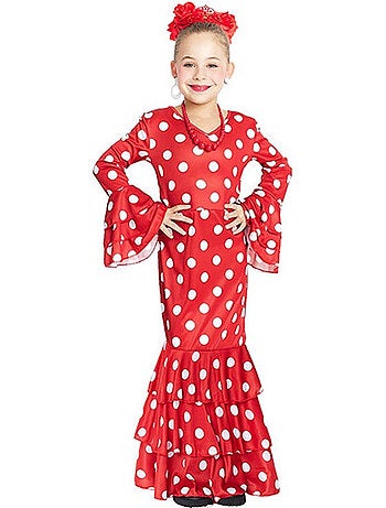 Traje sevilhano com bolinhas