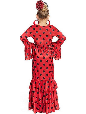 Traje sevilhano tradiconal com bolinhas