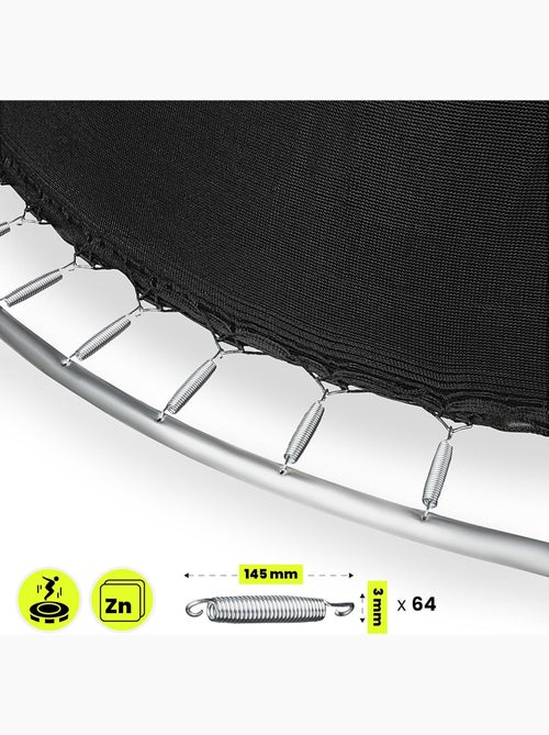 Trampolim de jardim 366 cm com escada e rede – conforto e segurança - Kiabi