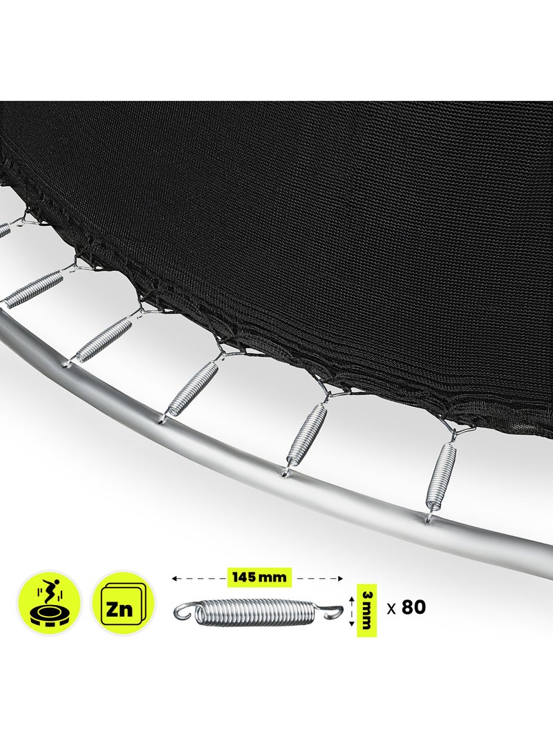 Trampolim gigante 430 cm (14ft) hypermotion – segurança e diversão xxl Preto - Kiabi
