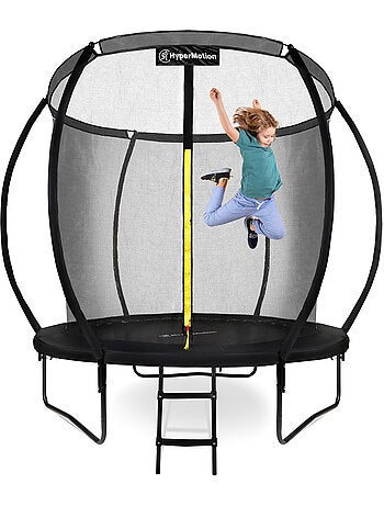 Trampolim infantil 244 cm com escada e rede – jardim e interior