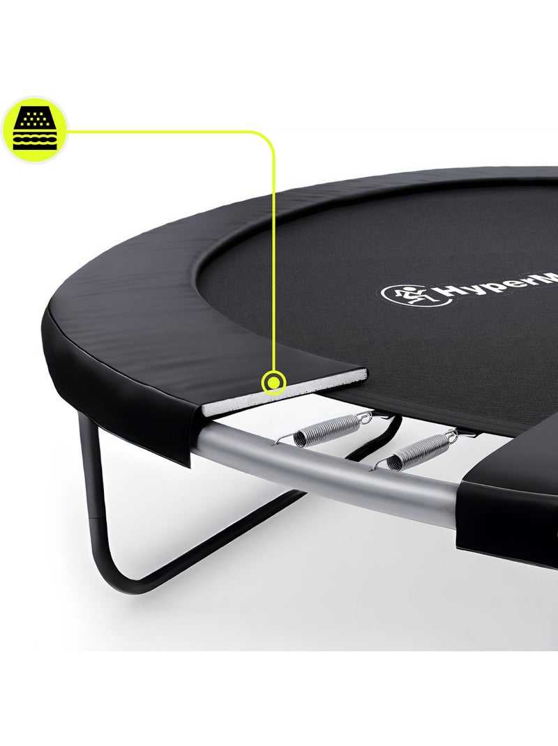 Trampolim infantil 244 cm com escada e rede – jardim e interior Preto - Kiabi