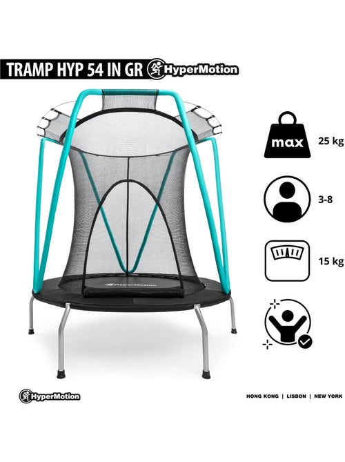 Trampolim infantil hypermotion 137 cm – rede de segurança para interior e exterior - Kiabi