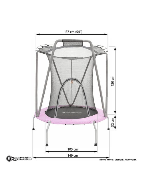 Trampolim infantil hypermotion 140 cm – rede de segurança e uso interior/exterior - Kiabi