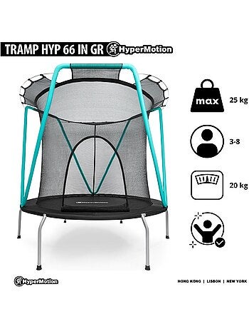 Trampolim infantil hypermotion 167 cm – tamanho grande com rede de segurança