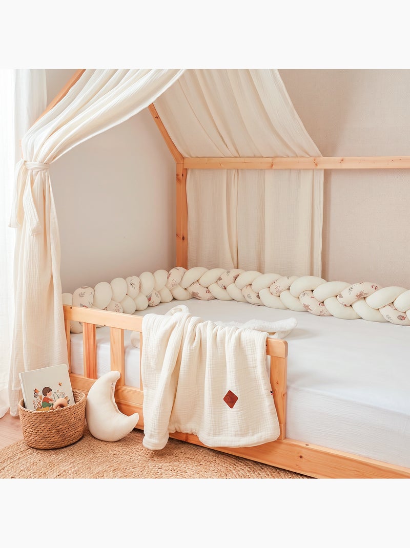 Trança para cama em gaze de algodão, aube | sevira kids Ecru - Kiabi
