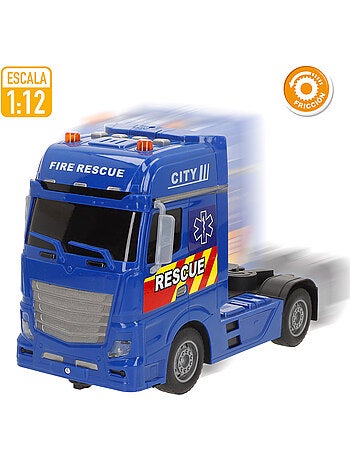 Transportador de veículos de salvamento por fricção com luz e som 1:12 speed & go
