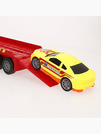 Transportador de veículos de salvamento por fricção com luz e som 1:12 speed & go