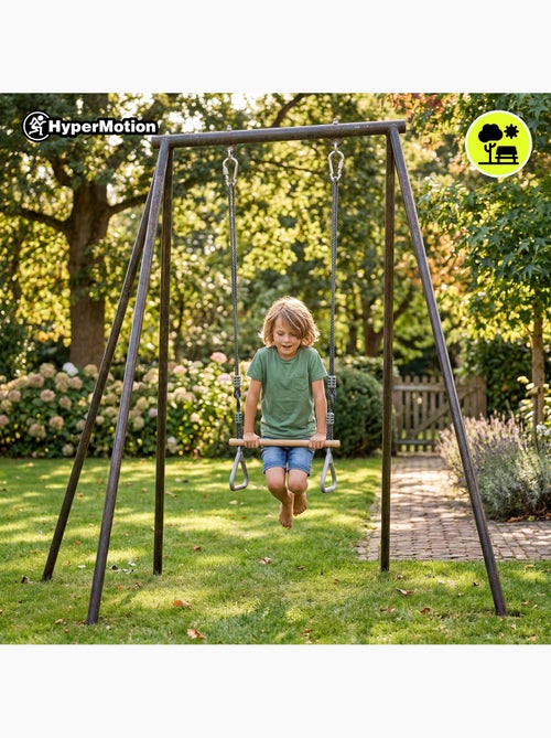 Trapézio de ginástica infantil com argolas e barra de madeira hypermotion - Kiabi