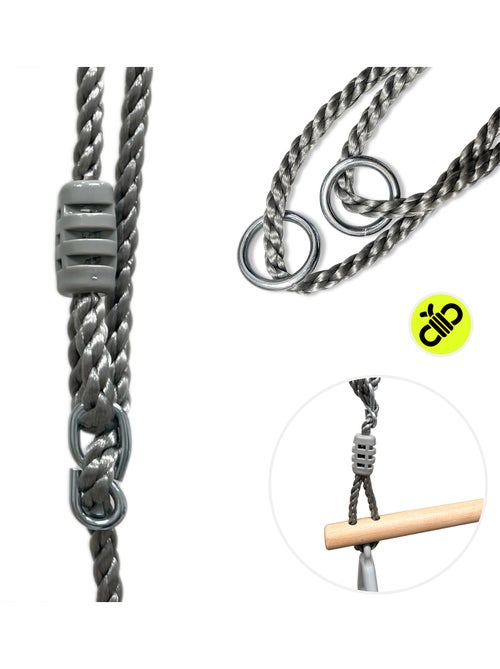 Trapézio de ginástica infantil com argolas e barra de madeira hypermotion - Kiabi