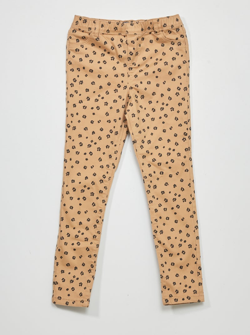 Tregging com estampado de fantasia BEGE - Kiabi