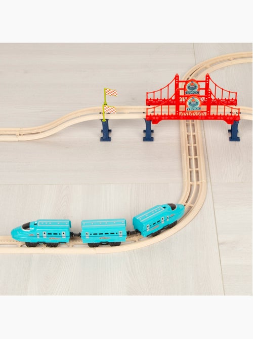 Trem elétrico de brinquedo com 43 peças e som speed & go - Kiabi Trem elétrico de brinquedo com 43 peças e som speed & go - Kiabi