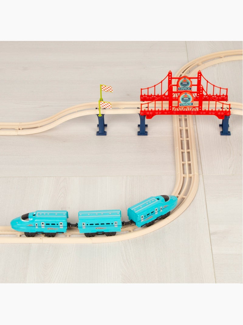 Trem elétrico de brinquedo com 43 peças e som speed & go N/D - Kiabi