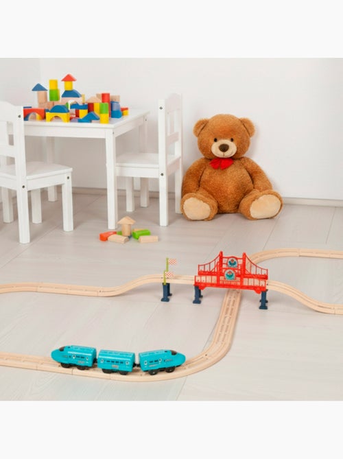 Trem elétrico de brinquedo com 43 peças e som speed & go - Kiabi Trem elétrico de brinquedo com 43 peças e som speed & go - Kiabi