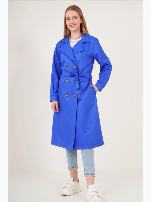 Trench coat comprido com cinto bdart - Kiabi Trench coat comprido com cinto bdart - Kiabi