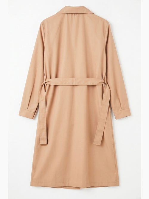 Trench coat comprido com cinto bdart - Kiabi Trench coat comprido com cinto bdart - Kiabi